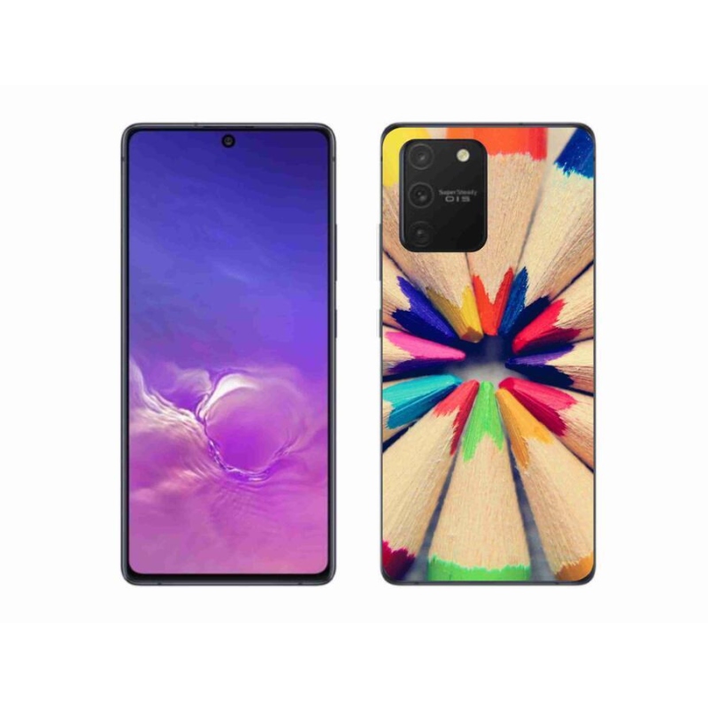 Gelový kryt mmCase na mobil Samsung Galaxy S10 Lite - pastelky