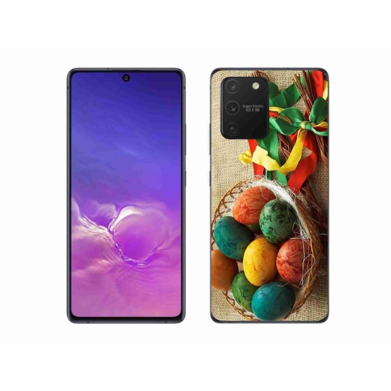 Gelový kryt mmCase na mobil Samsung Galaxy S10 Lite - pomlázky a vajíčka