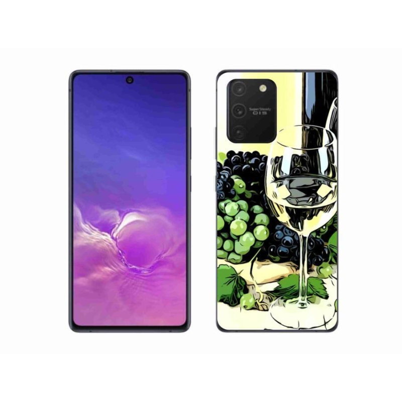 Gelový kryt mmCase na mobil Samsung Galaxy S10 Lite - sklenka vína