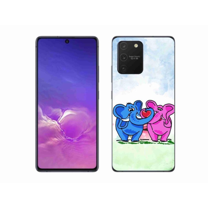 Gelový kryt mmCase na mobil Samsung Galaxy S10 Lite - zamilovaní sloni