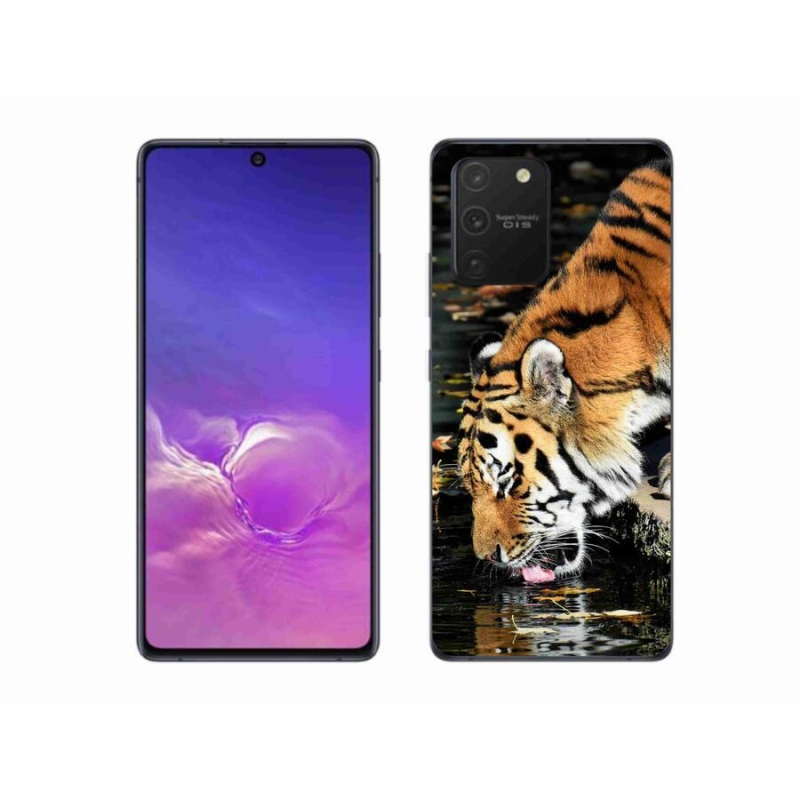 Gelový kryt mmCase na mobil Samsung Galaxy S10 Lite - žíznivý tygr