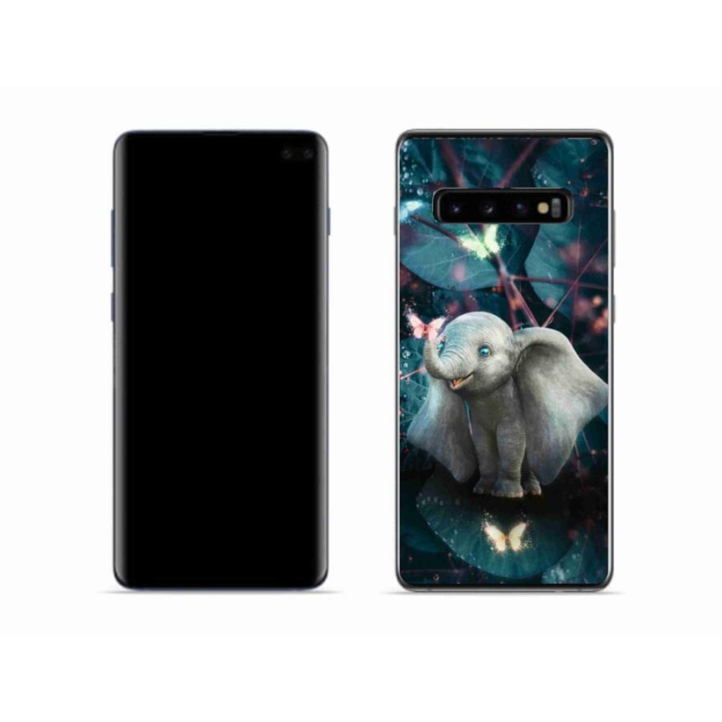 Gelový kryt mmCase na mobil Samsung Galaxy S10 - roztomilý slon