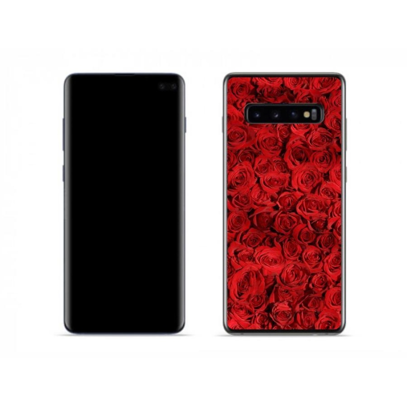 Gelový kryt mmCase na mobil Samsung Galaxy S10 - růže