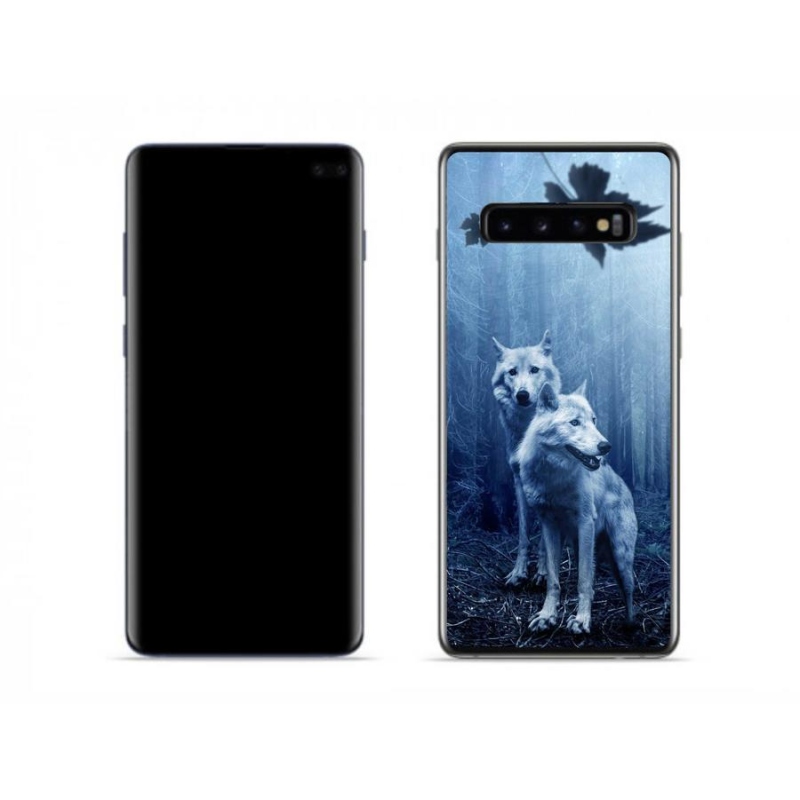 Gelový kryt mmCase na mobil Samsung Galaxy S10 - vlci v lese