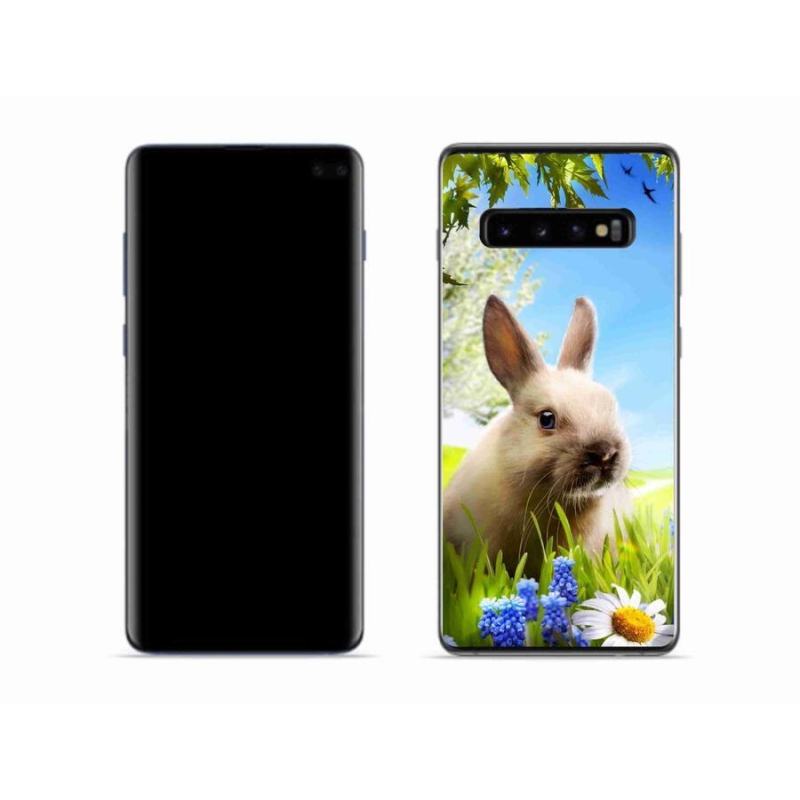 Gelový kryt mmCase na mobil Samsung Galaxy S10 - zajíček
