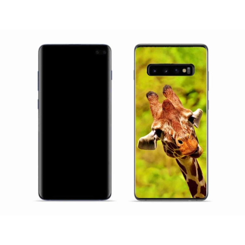 Gelový kryt mmCase na mobil Samsung Galaxy S10 - žirafa