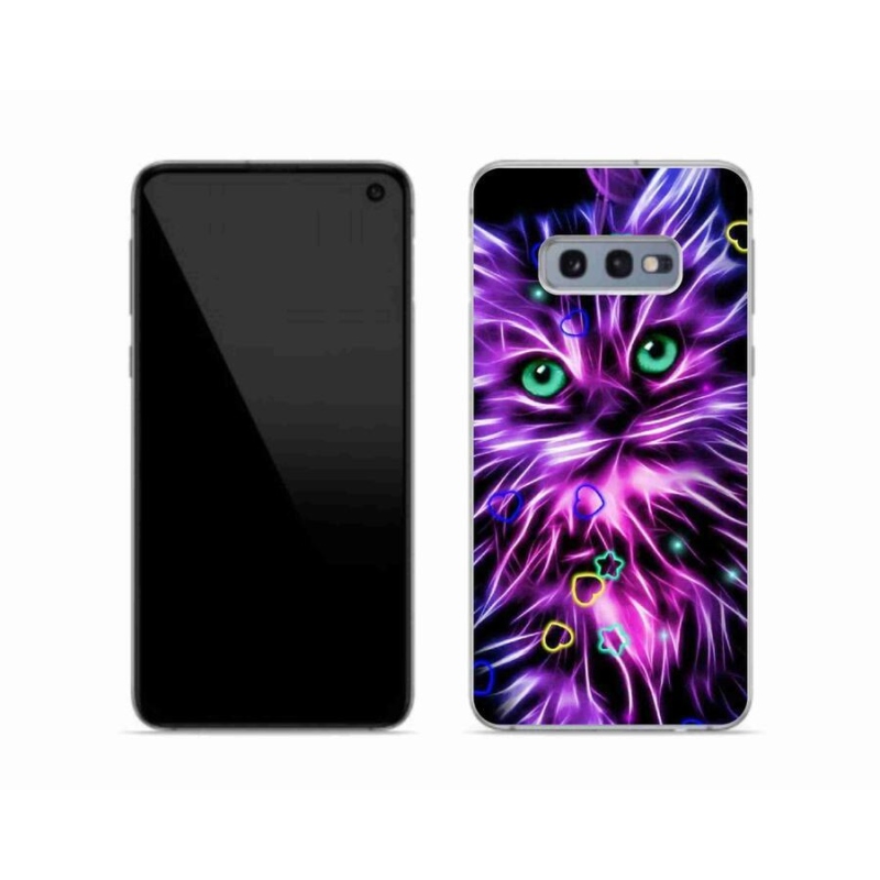 Gelový kryt mmCase na mobil Samsung Galaxy S10e - abstraktní kočka