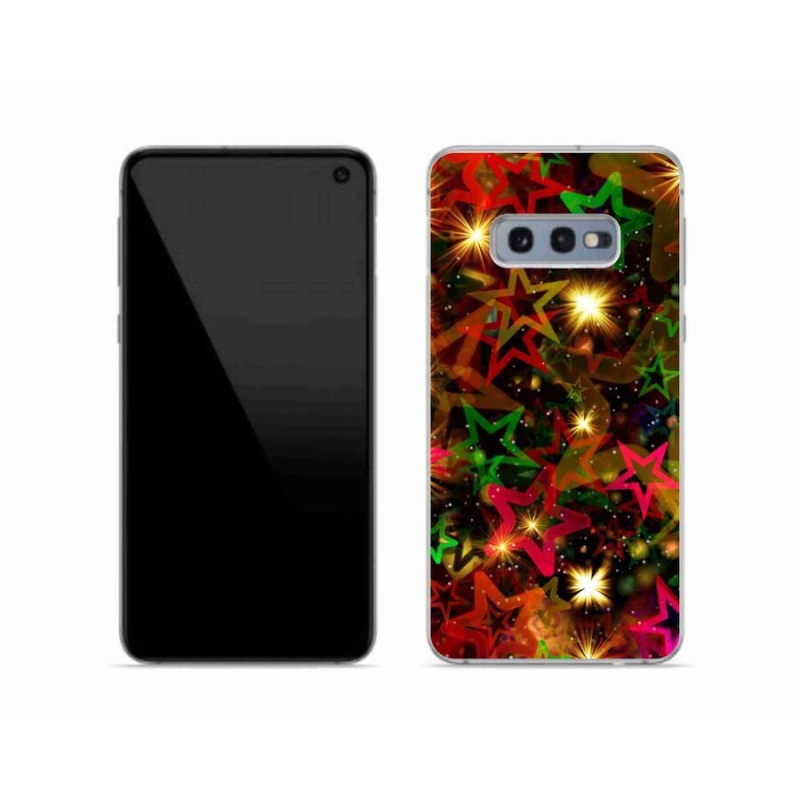 Gelový kryt mmCase na mobil Samsung Galaxy S10e - barevné hvězdičky
