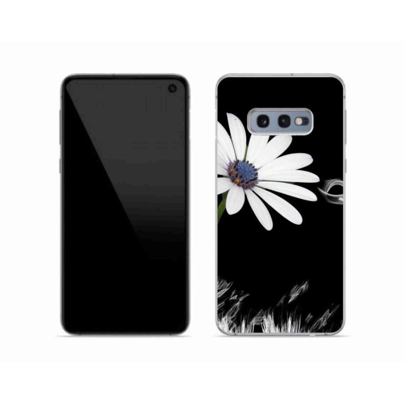 Gelový kryt mmCase na mobil Samsung Galaxy S10e - bílá květina