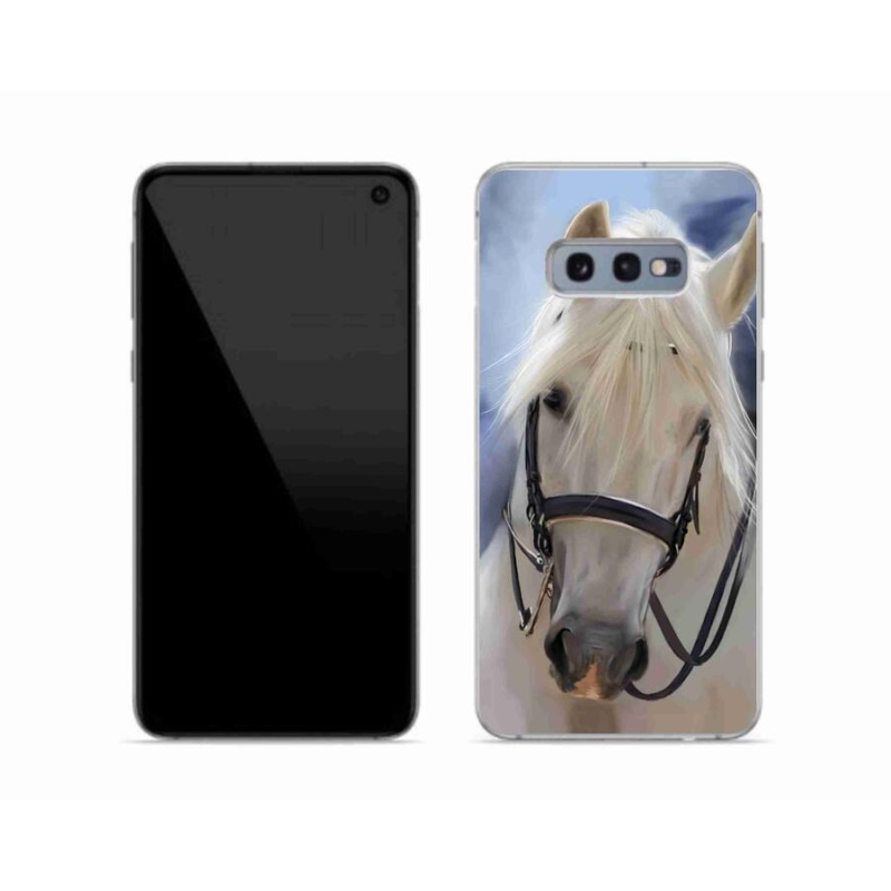 Gelový kryt mmCase na mobil Samsung Galaxy S10e - bílý kůň