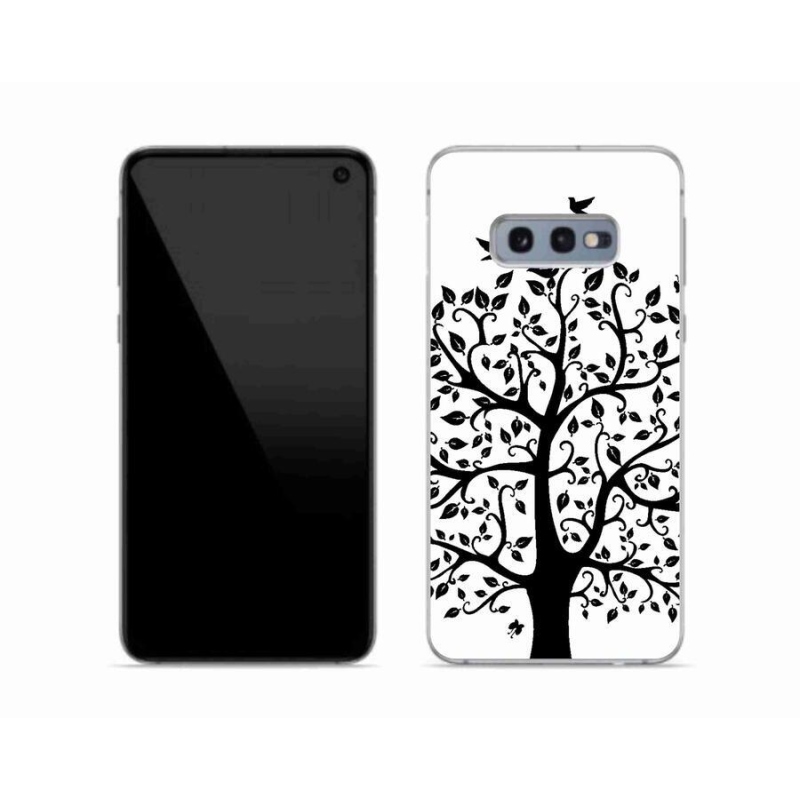 Gelový kryt mmCase na mobil Samsung Galaxy S10e - černobílý strom