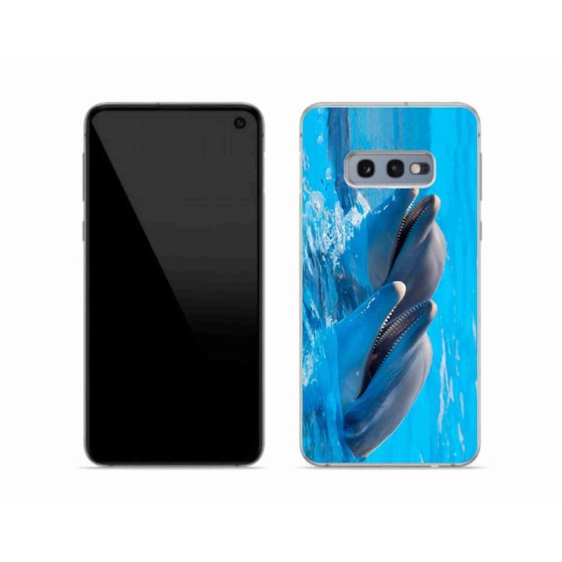 Gelový kryt mmCase na mobil Samsung Galaxy S10e - delfíni