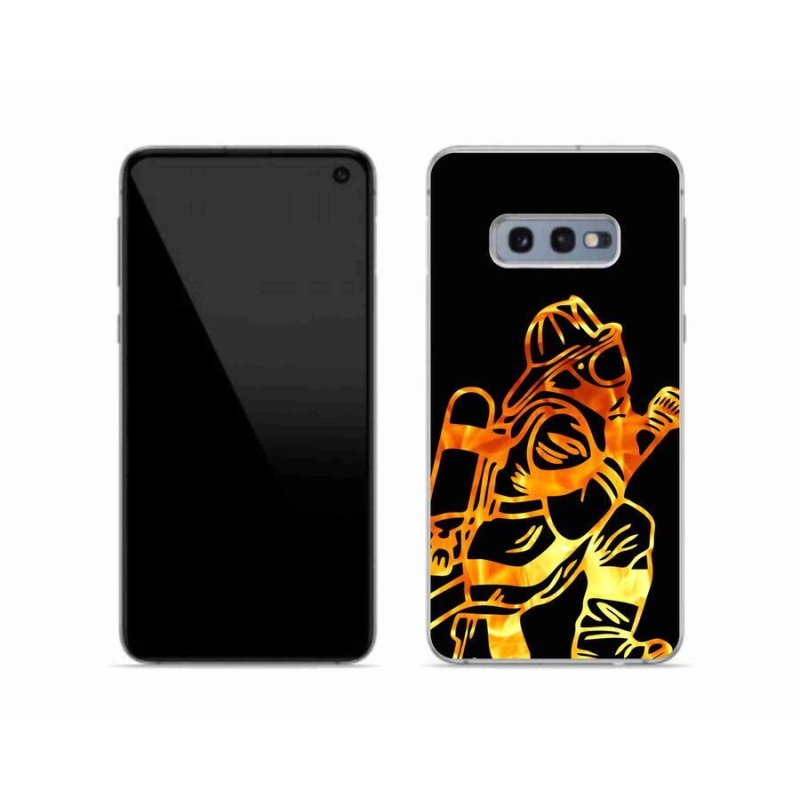 Gelový kryt mmCase na mobil Samsung Galaxy S10e - hasič 1