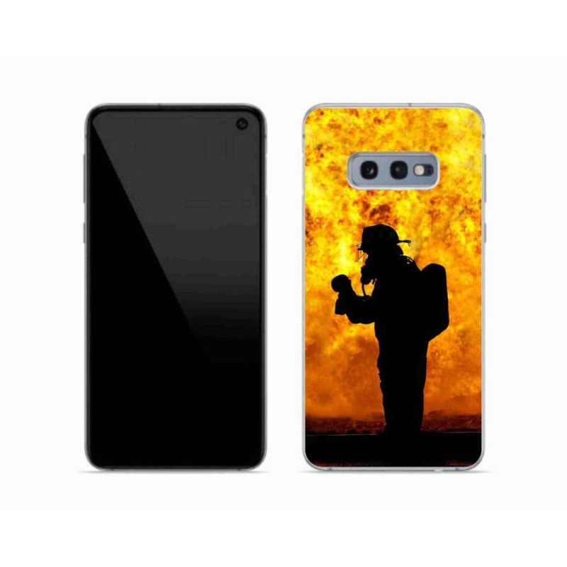 Gelový kryt mmCase na mobil Samsung Galaxy S10e - hasič