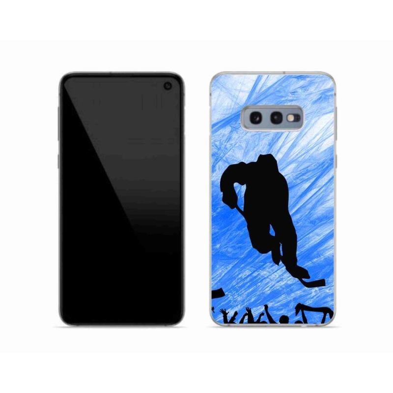 Gelový kryt mmCase na mobil Samsung Galaxy S10e - hokejový hráč