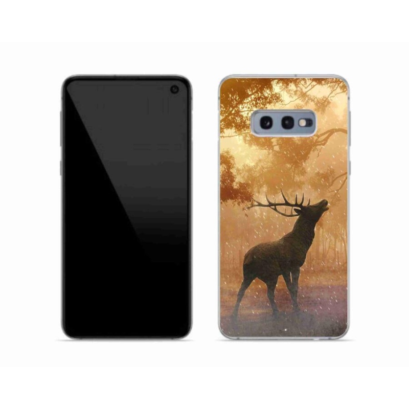 Gelový kryt mmCase na mobil Samsung Galaxy S10e - jelen v říji