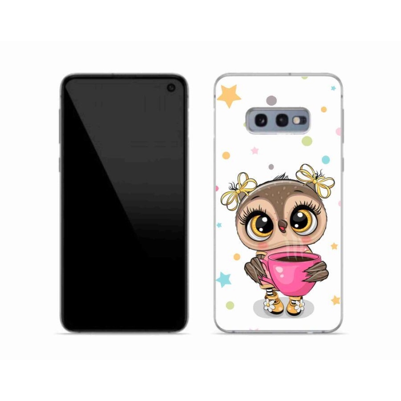Gelový kryt mmCase na mobil Samsung Galaxy S10e - kreslená sovička