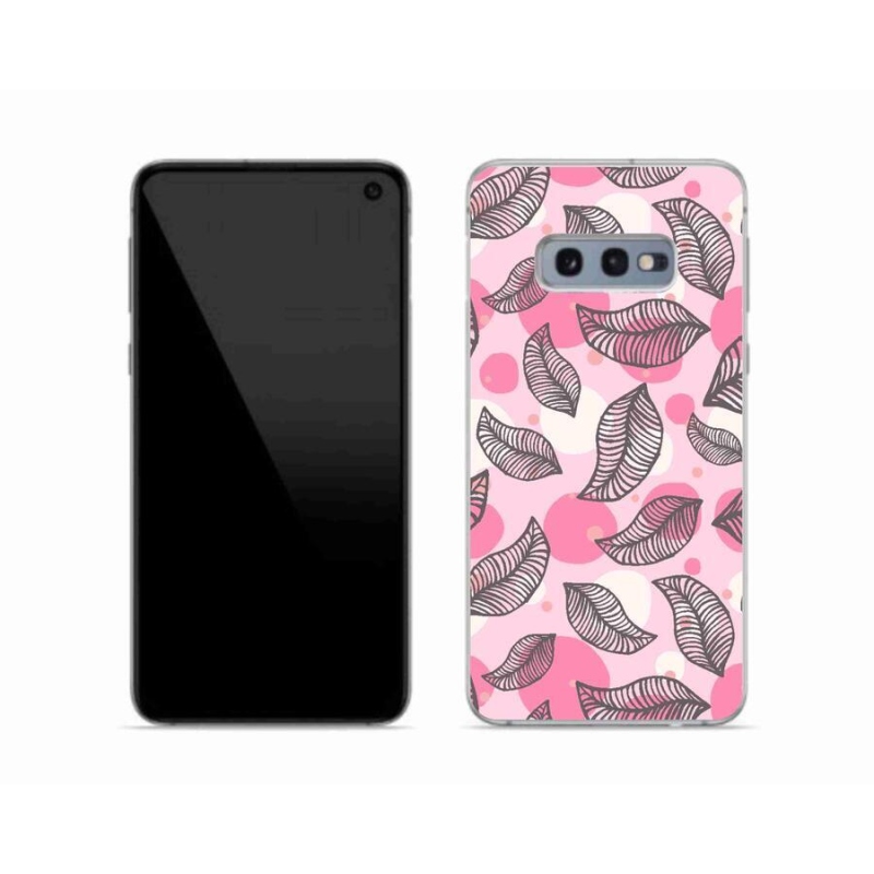 Gelový kryt mmCase na mobil Samsung Galaxy S10e - kreslené padající listy