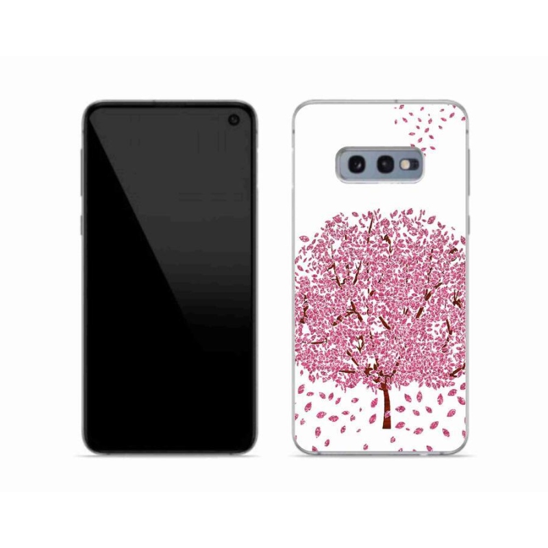 Gelový kryt mmCase na mobil Samsung Galaxy S10e - kreslený strom s listy