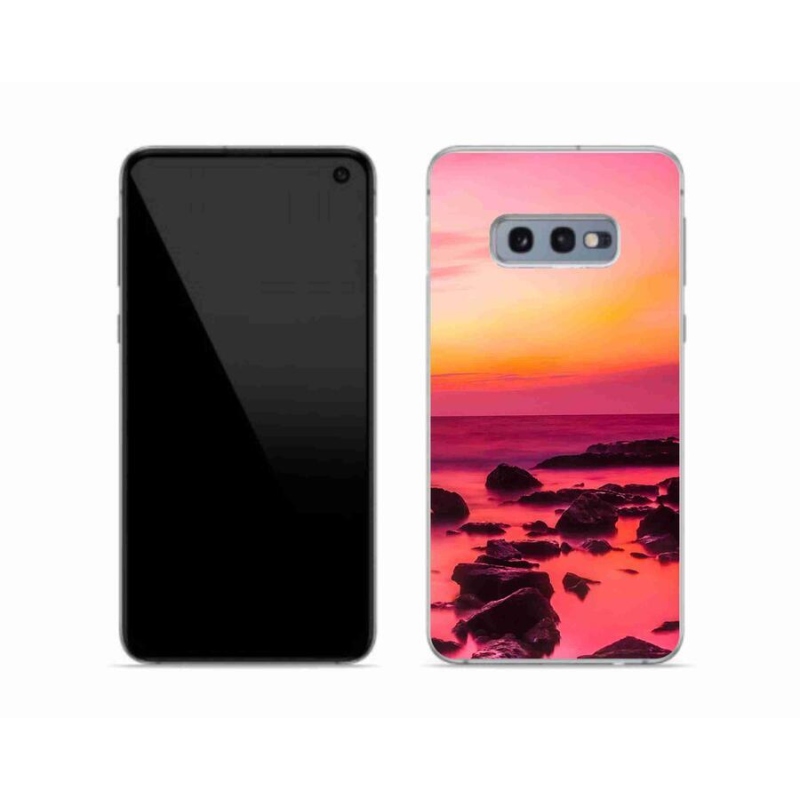 Gelový kryt mmCase na mobil Samsung Galaxy S10e - moře a záře