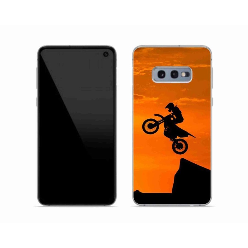Gelový kryt mmCase na mobil Samsung Galaxy S10e - motocross
