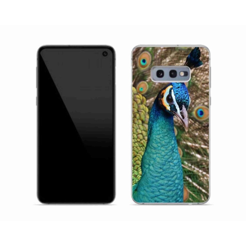 Gelový kryt mmCase na mobil Samsung Galaxy S10e - páv