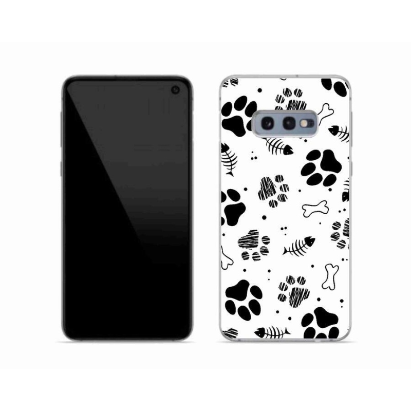 Gelový kryt mmCase na mobil Samsung Galaxy S10e - psí tlapky 1