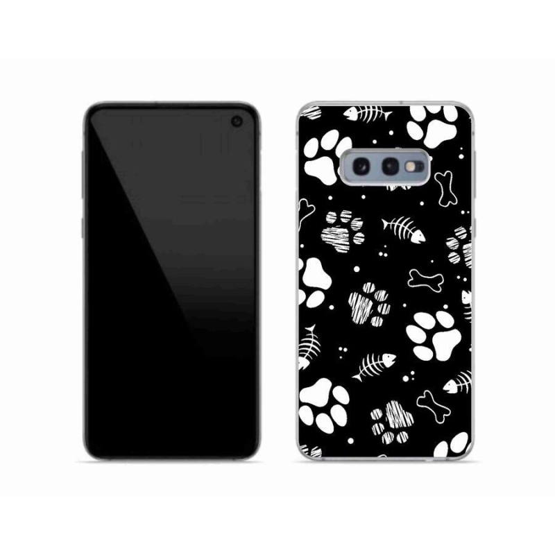 Gelový kryt mmCase na mobil Samsung Galaxy S10e - psí tlapky