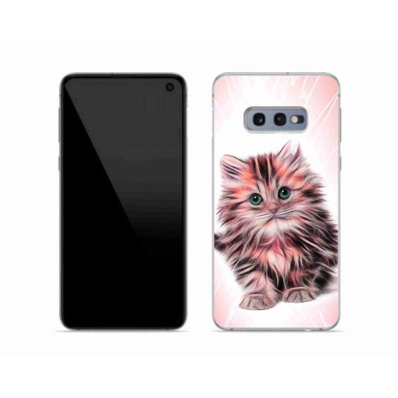 Gelový kryt mmCase na mobil Samsung Galaxy S10e - roztomilé kotě