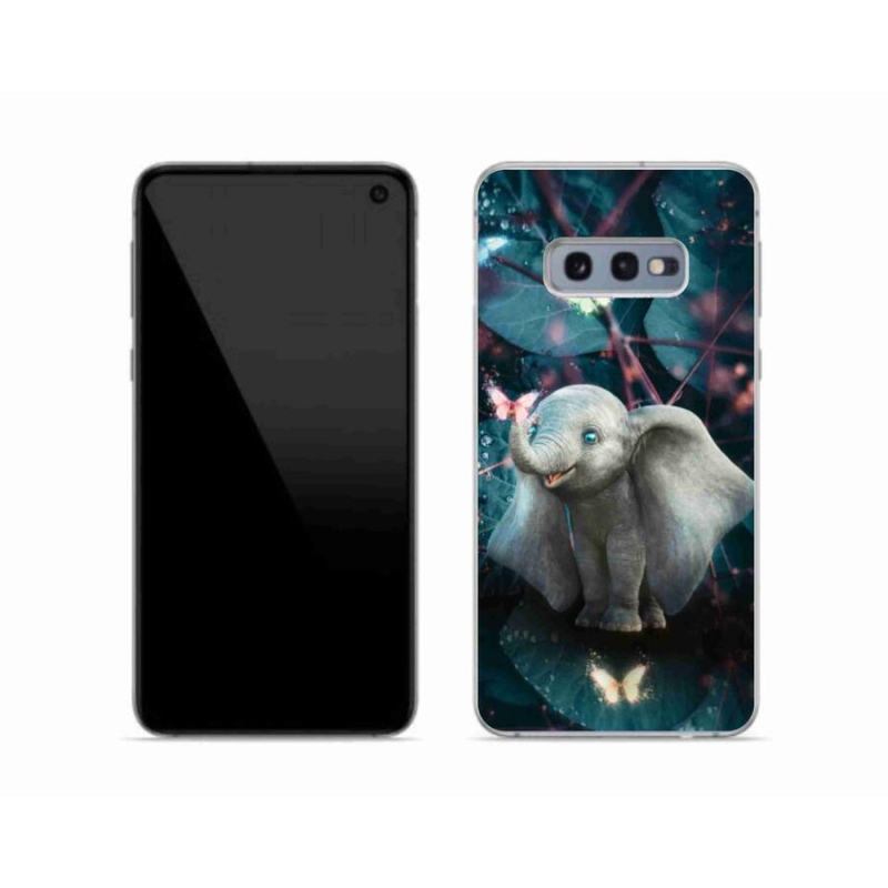 Gelový kryt mmCase na mobil Samsung Galaxy S10e - roztomilý slon