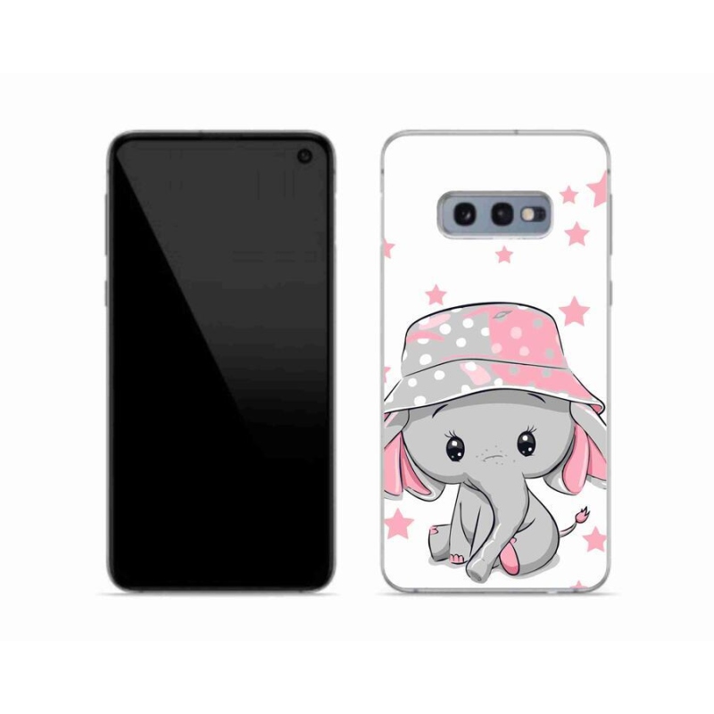 Gelový kryt mmCase na mobil Samsung Galaxy S10e - růžový slon