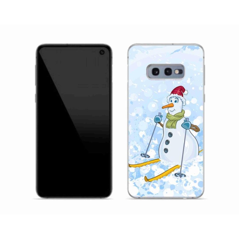 Gelový kryt mmCase na mobil Samsung Galaxy S10e - sněhulák