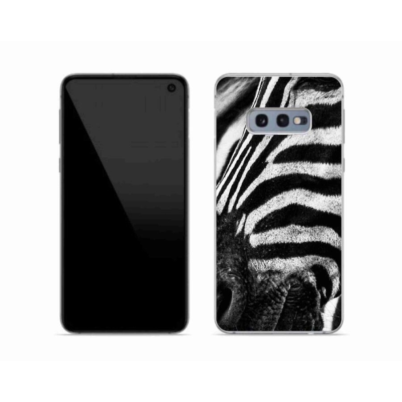 Gelový kryt mmCase na mobil Samsung Galaxy S10e - zebra