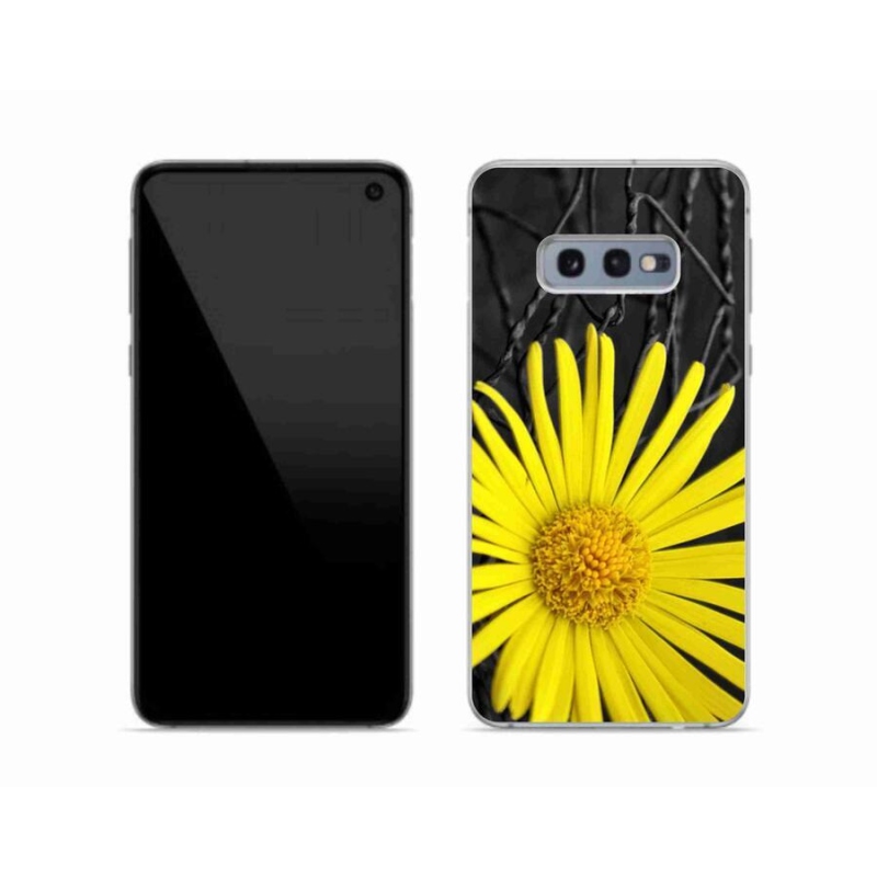 Gelový kryt mmCase na mobil Samsung Galaxy S10e - žlutá květina