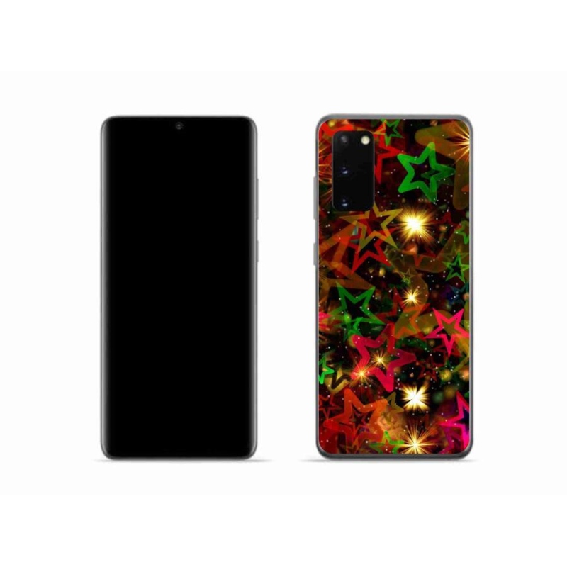 Gelový kryt mmCase na mobil Samsung Galaxy S20 - barevné hvězdičky
