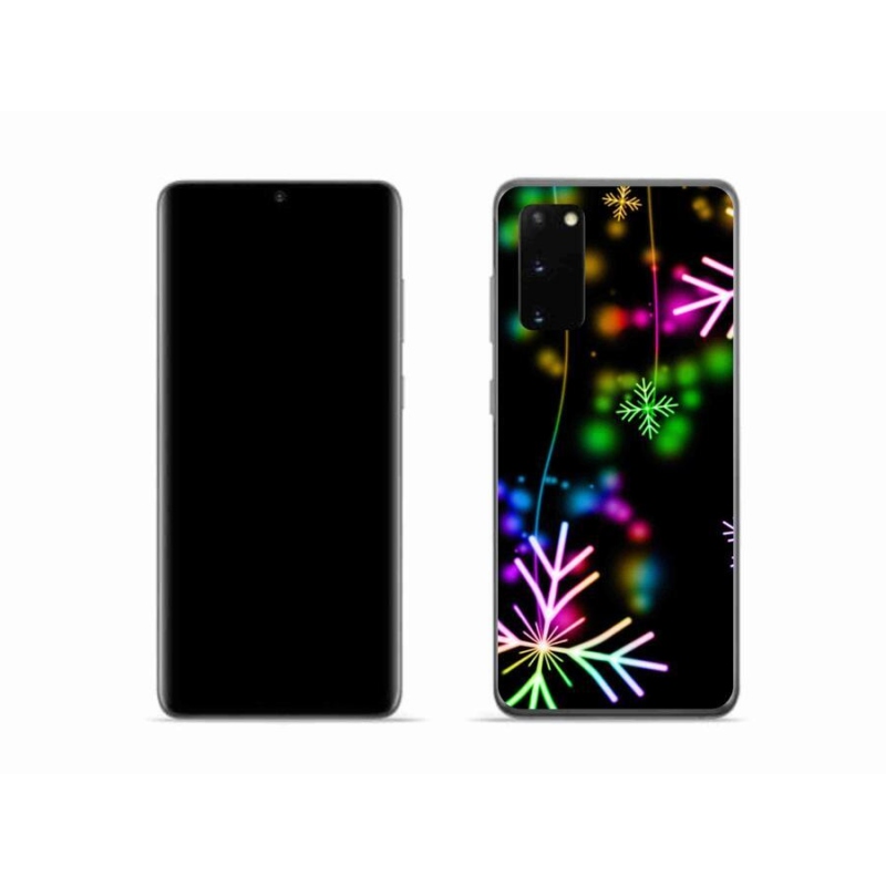 Gelový kryt mmCase na mobil Samsung Galaxy S20 - barevné vločky