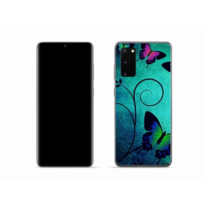 Gelový kryt mmCase na mobil Samsung Galaxy S20 - barevní motýli