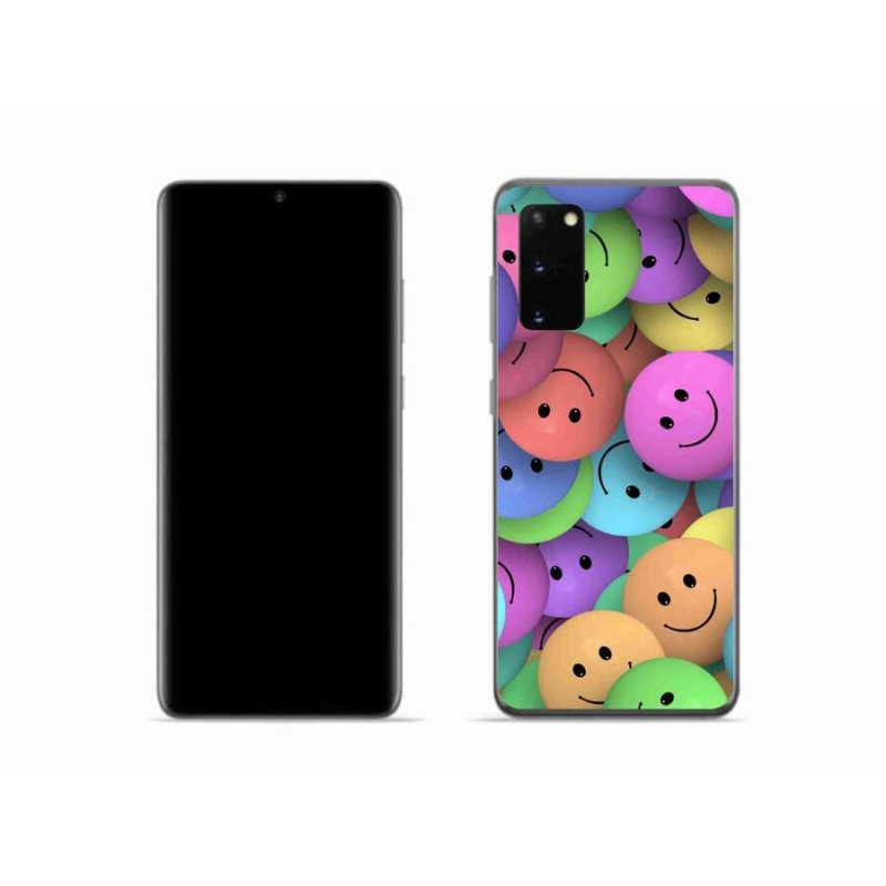 Gelový kryt mmCase na mobil Samsung Galaxy S20 - barevní smajlíci