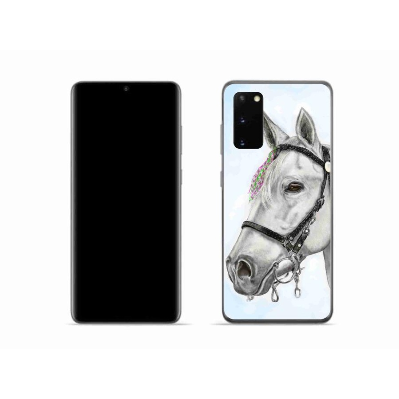 Gelový kryt mmCase na mobil Samsung Galaxy S20 - bílý kůň 1