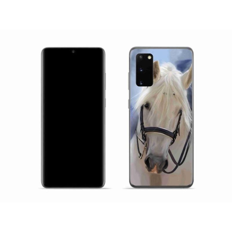 Gelový kryt mmCase na mobil Samsung Galaxy S20 - bílý kůň