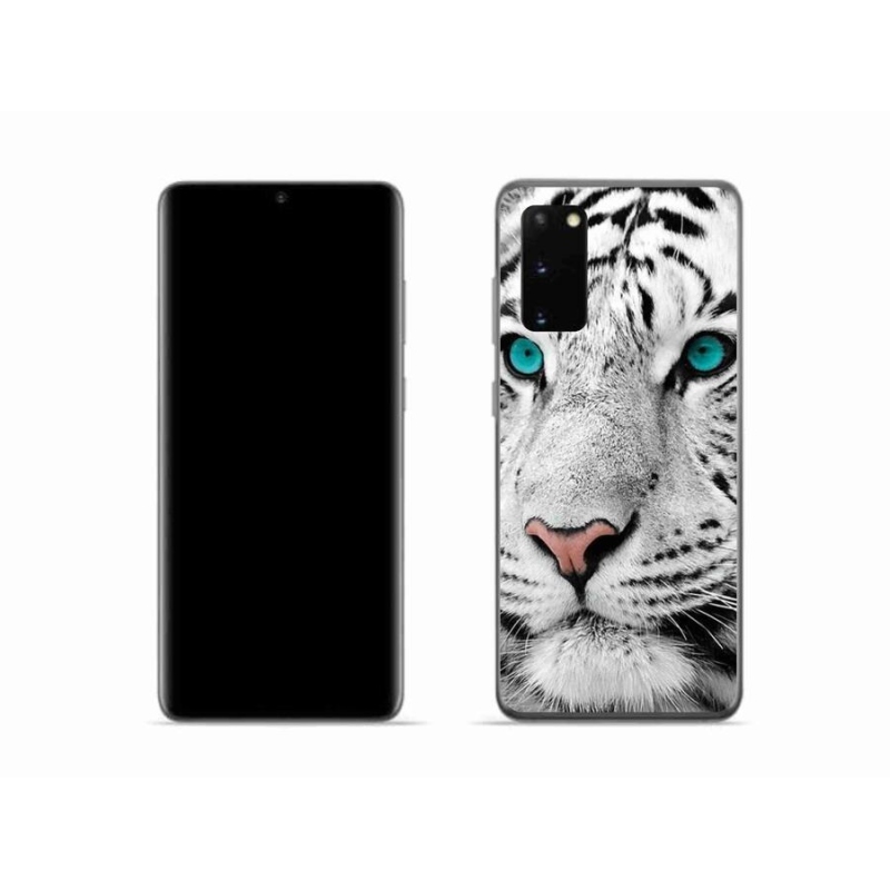 Gelový kryt mmCase na mobil Samsung Galaxy S20 - bílý tygr