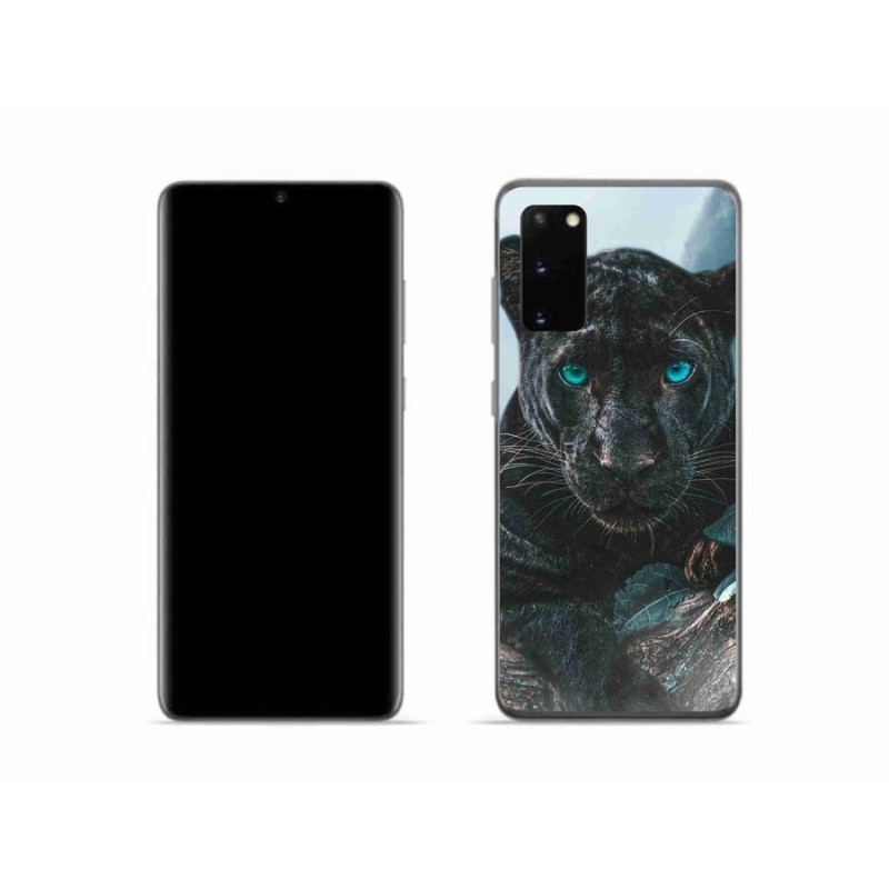 Gelový kryt mmCase na mobil Samsung Galaxy S20 - černý panter