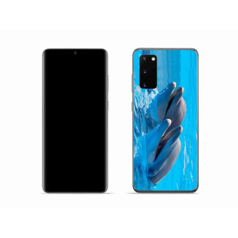 Gelový kryt mmCase na mobil Samsung Galaxy S20 - delfíni