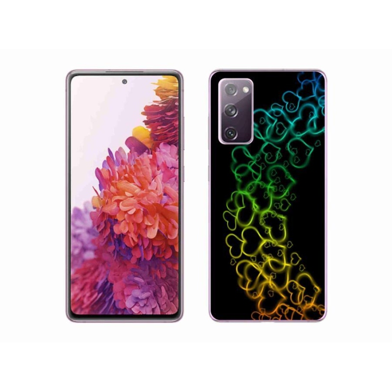 Gelový kryt mmCase na mobil Samsung Galaxy S20 FE - barevná srdíčka