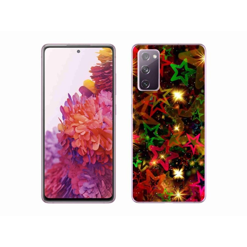 Gelový kryt mmCase na mobil Samsung Galaxy S20 FE - barevné hvězdičky