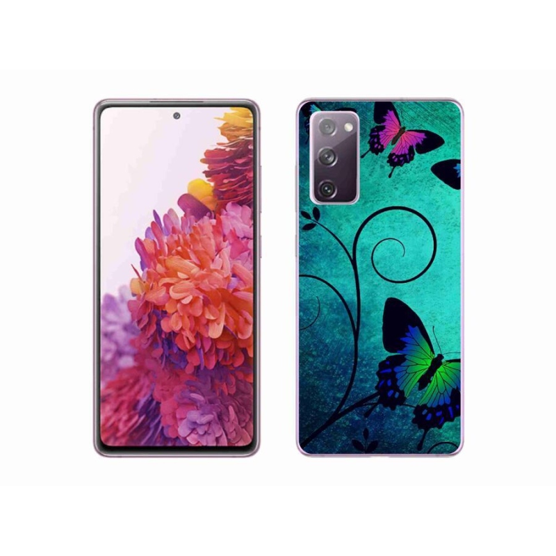 Gelový kryt mmCase na mobil Samsung Galaxy S20 FE - barevní motýli