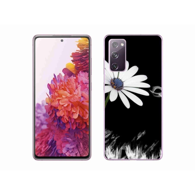 Gelový kryt mmCase na mobil Samsung Galaxy S20 FE - bílá květina
