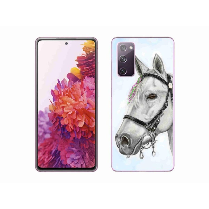 Gelový kryt mmCase na mobil Samsung Galaxy S20 FE - bílý kůň 1