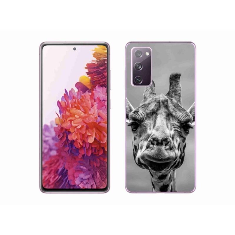 Gelový kryt mmCase na mobil Samsung Galaxy S20 FE - černobílá žirafa