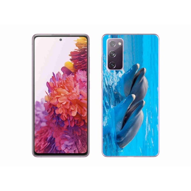 Gelový kryt mmCase na mobil Samsung Galaxy S20 FE - delfíni